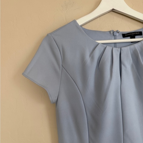 Banana Republic Sheath Dress Career Office Interview Professional Light Blue 2 - Picture 2 of 5